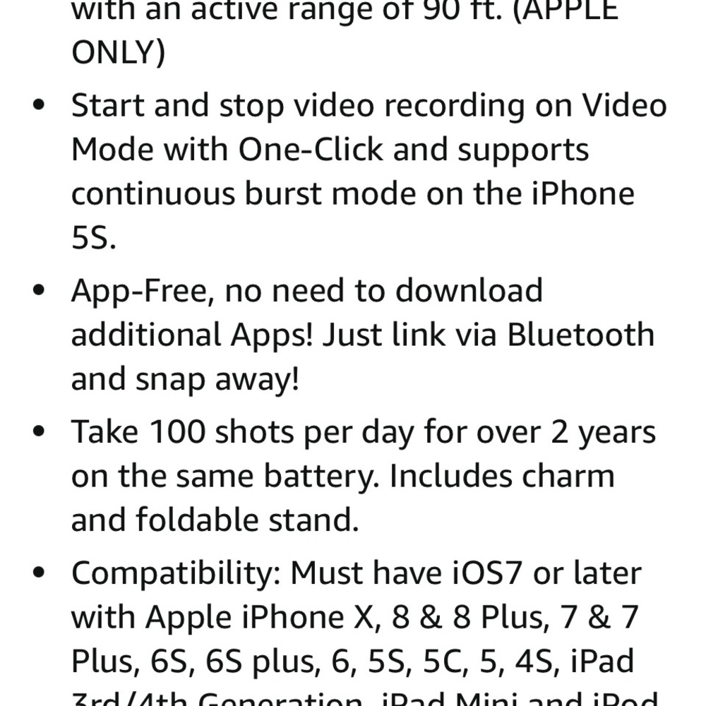 π« 3/$25 β Wireless Smartphone Camera Remote| IOS 7 or Later| Black - Picture 7 of 7